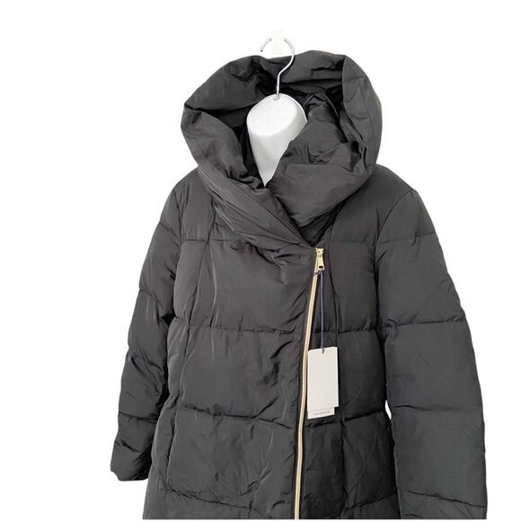 NWT Cole Haan Signature Asymmetrical Collar Convertible Coat 40in size XL - Picture 4 of 13